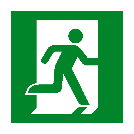 Running Man Right Sticker | Safety-Label.co.uk