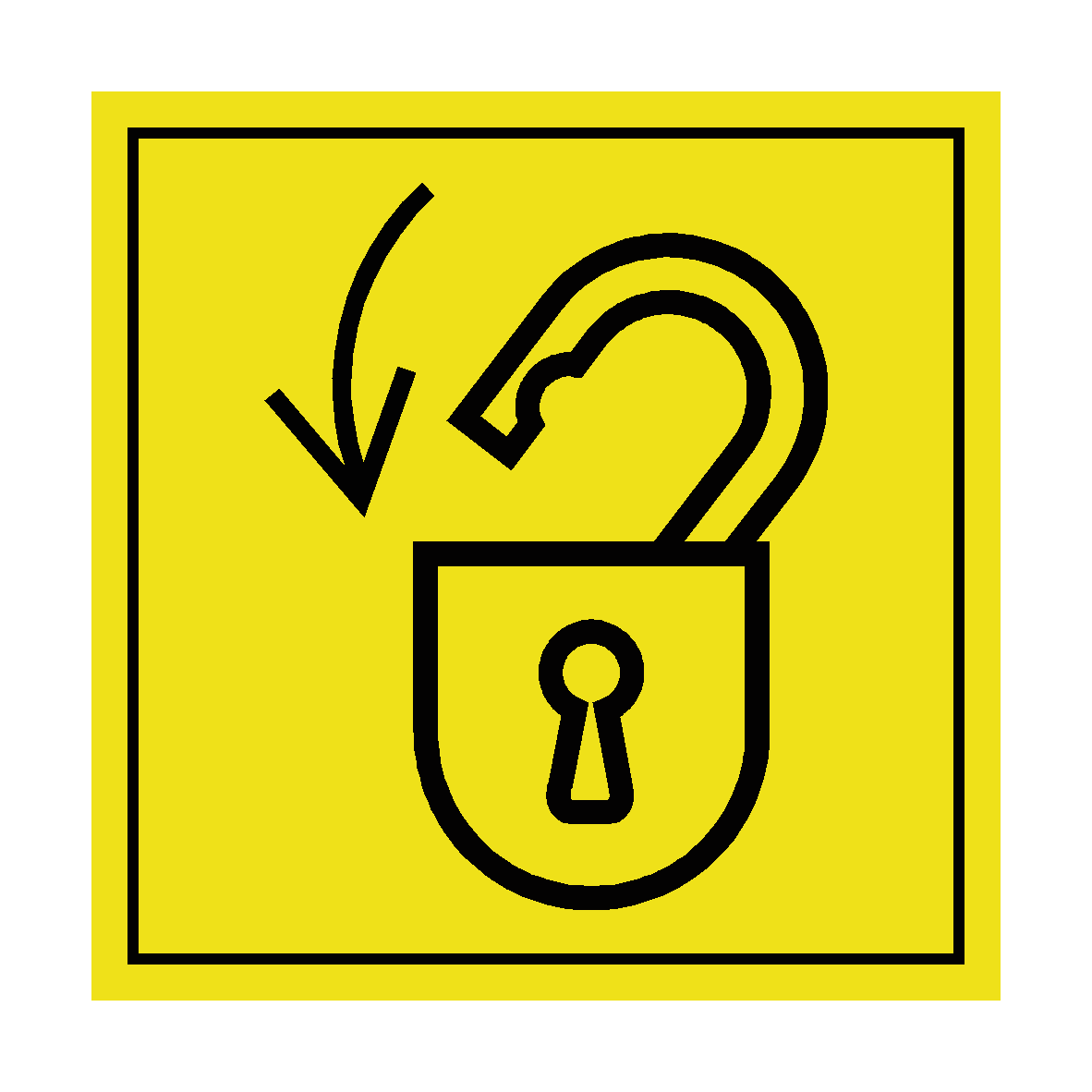 Safety Lock ISO Label