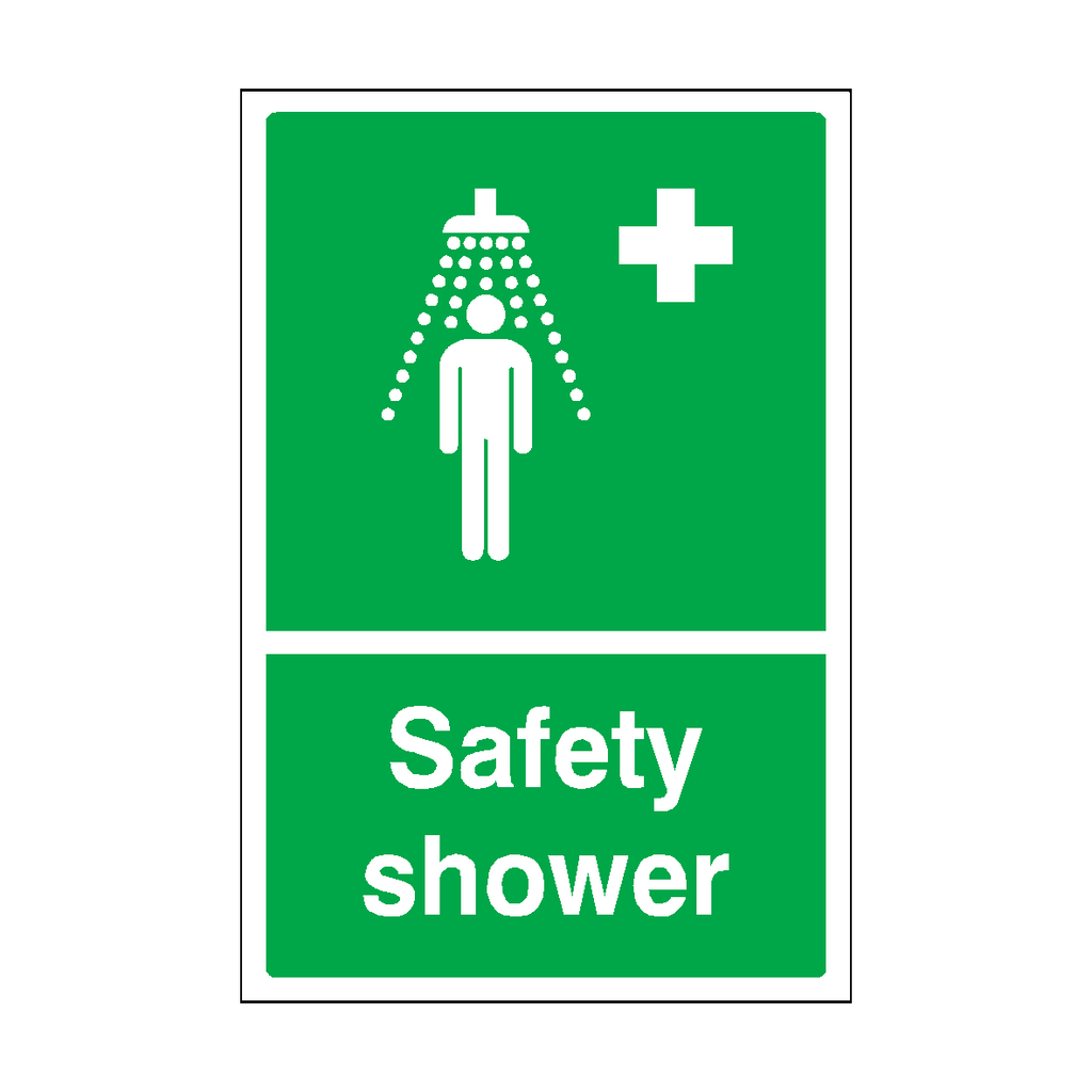Sign Shower Sticker Safety Shower Sign