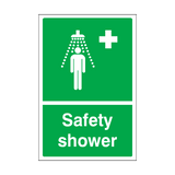 Safety Shower Sticker | Safety-Label.co.uk