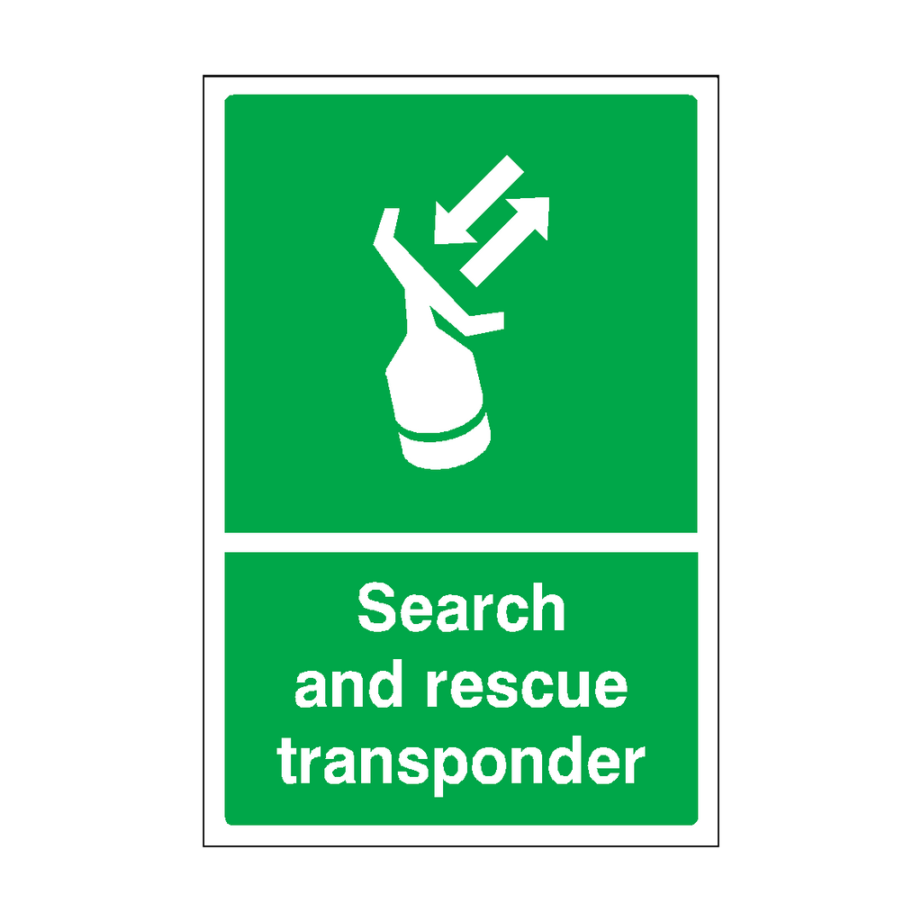 Search And Rescue Sign Search & Rescue Transponder Sign