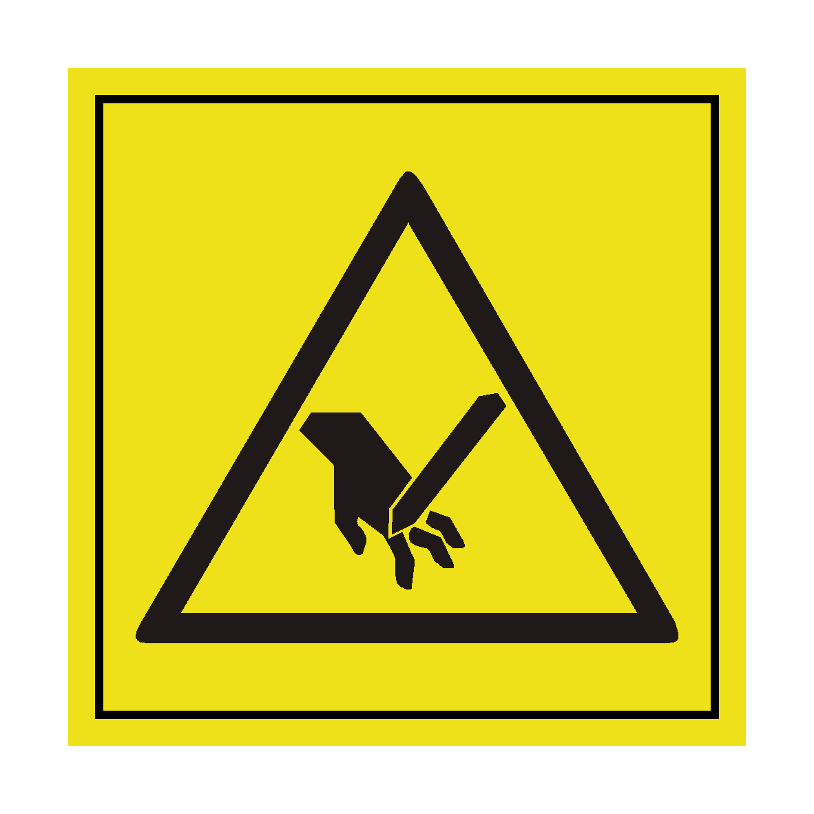 Sharp Blade ISO 11684 Label