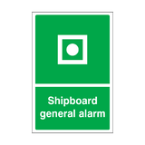 Shipboard General Alarm Sticker | Safety-Label.co.uk