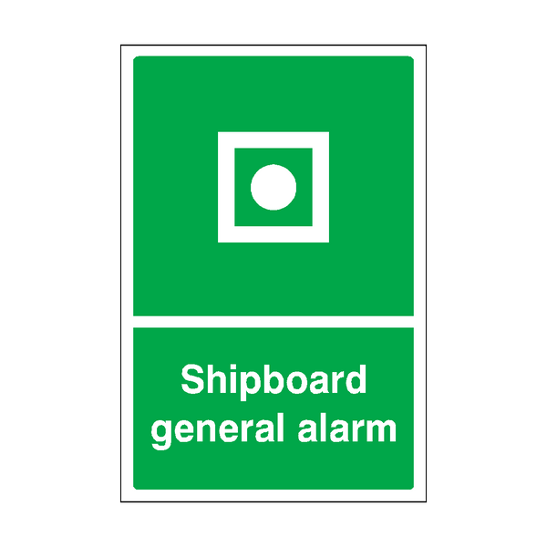 Shipboard General Alarm Sign | Safety-Label.co.uk