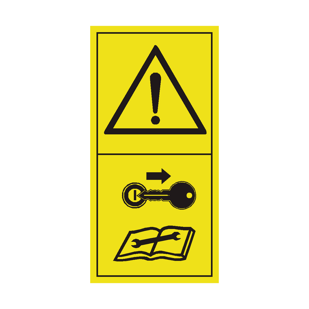 Remove Key Before Opening Shut Off Engine & Remove Key Before Performing Maintenance Or Repair W