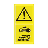 Shut Off Engine & Remove Key Before Performing Maintenance Or Repair Work Sticker | Safety-Label.co.uk