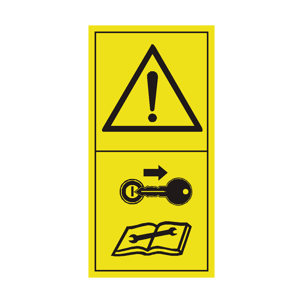 Shut Off Engine & Remove Key Before Performing Maintenance Or Repair Work Sticker | Safety-Label.co.uk