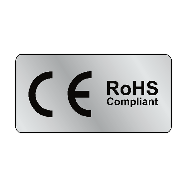 Silver CE RoHS Compliant Label | Safety-Label.co.uk