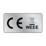 Silver CE WEEE Label | Safety-Label.co.uk