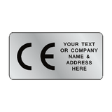 Silver CE Label Custom Text | Safety-Label.co.uk