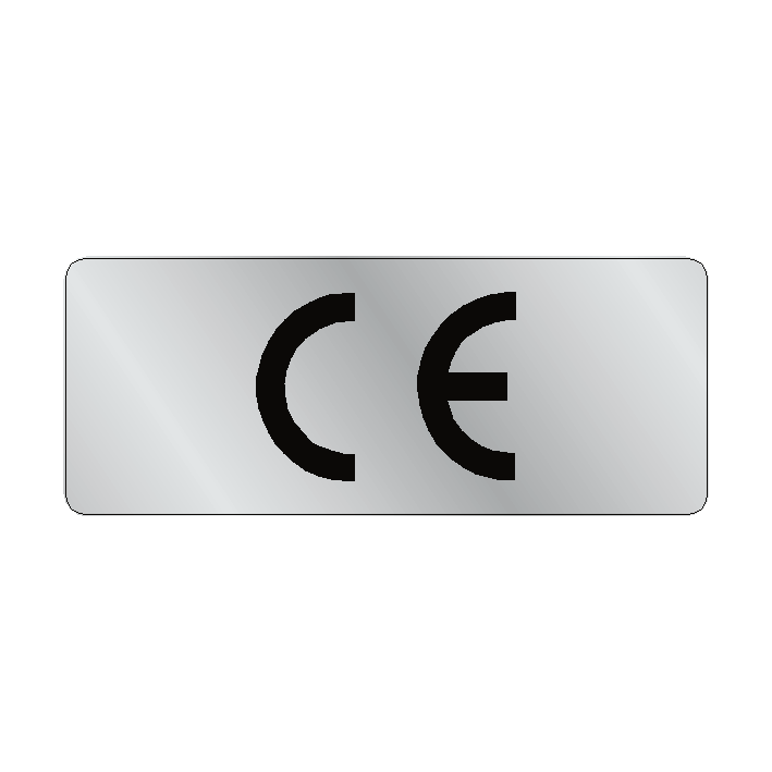 Silver CE Label Oblong