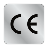 Silver CE Label Square | Safety-Label.co.uk