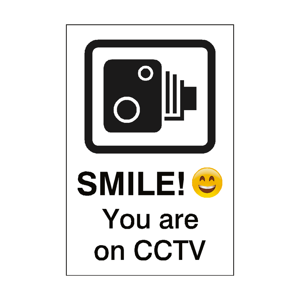 Smile You Are On CCTV Vehicle Sticker | Safety-Label.co.uk