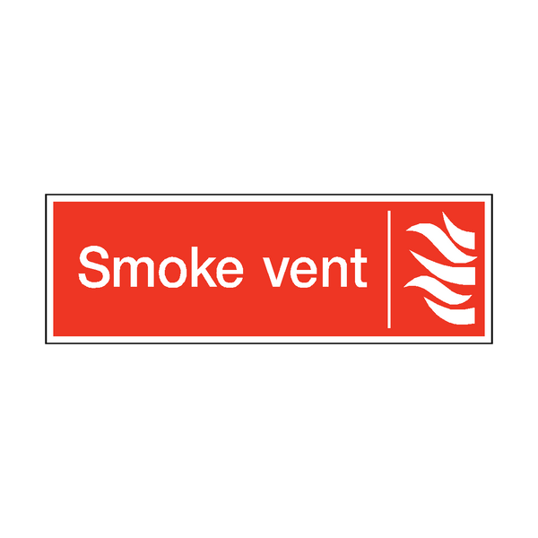 Smoke Vent Safety Sticker | Safety-Label.co.uk