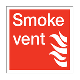 Smoke Vent Square Sticker | Safety-Label.co.uk