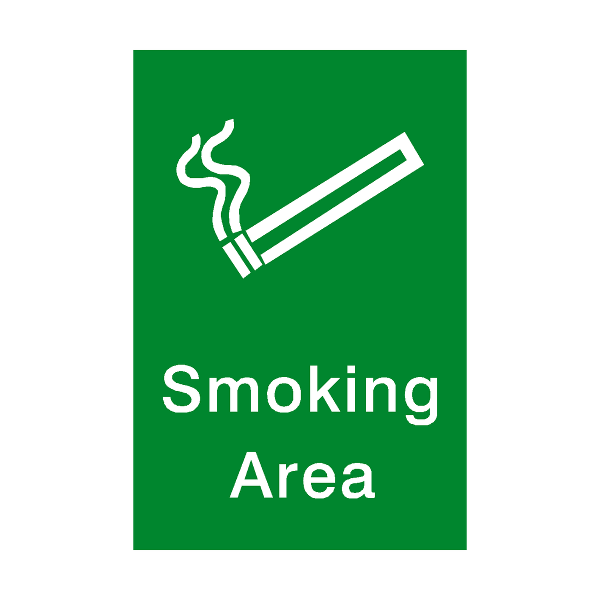 Smoking Area Portrait Sign