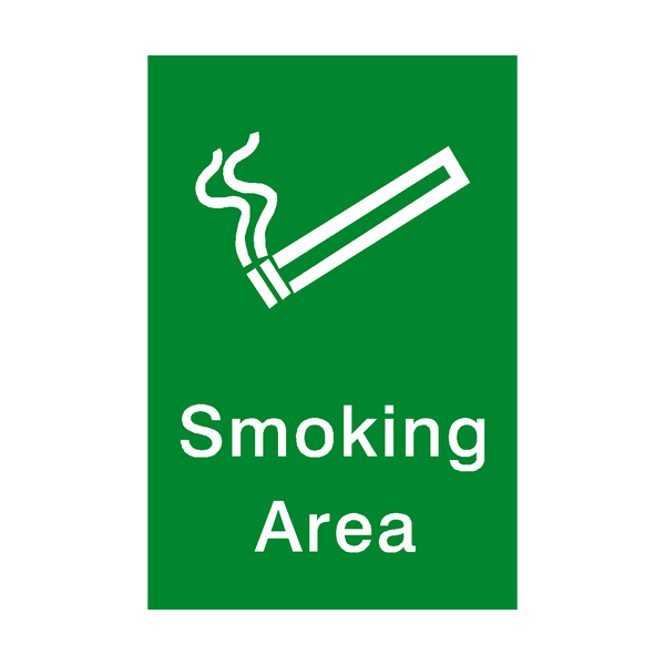 Smoking Area Portrait Sign | Safety-Label.co.uk