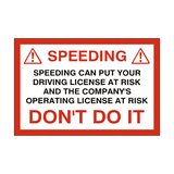 Speeding Advice Warning Sticker | Safety-Label.co.uk