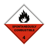 Spontaneously Combustible 4 Label | Safety-Label.co.uk