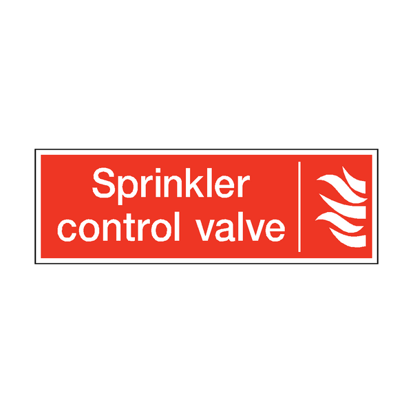 Sprinkler Control Valve Safety Sticker | Safety-Label.co.uk