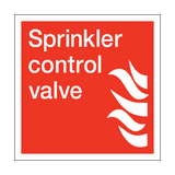 Sprinkler Control Valve Square Sticker | Safety-Label.co.uk