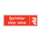 Sprinkler Stop Valve Safety Sticker | Safety-Label.co.uk