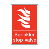 Sprinkler Stop Valve Sticker | Safety-Label.co.uk