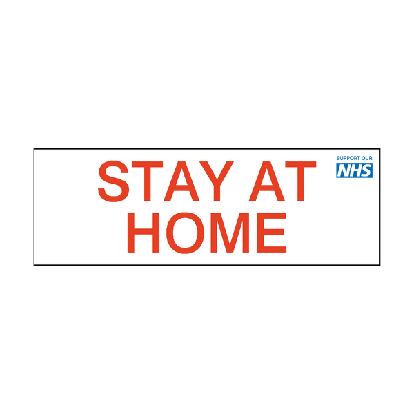 Stay At Home NHS Sticker | Safety-Label.co.uk