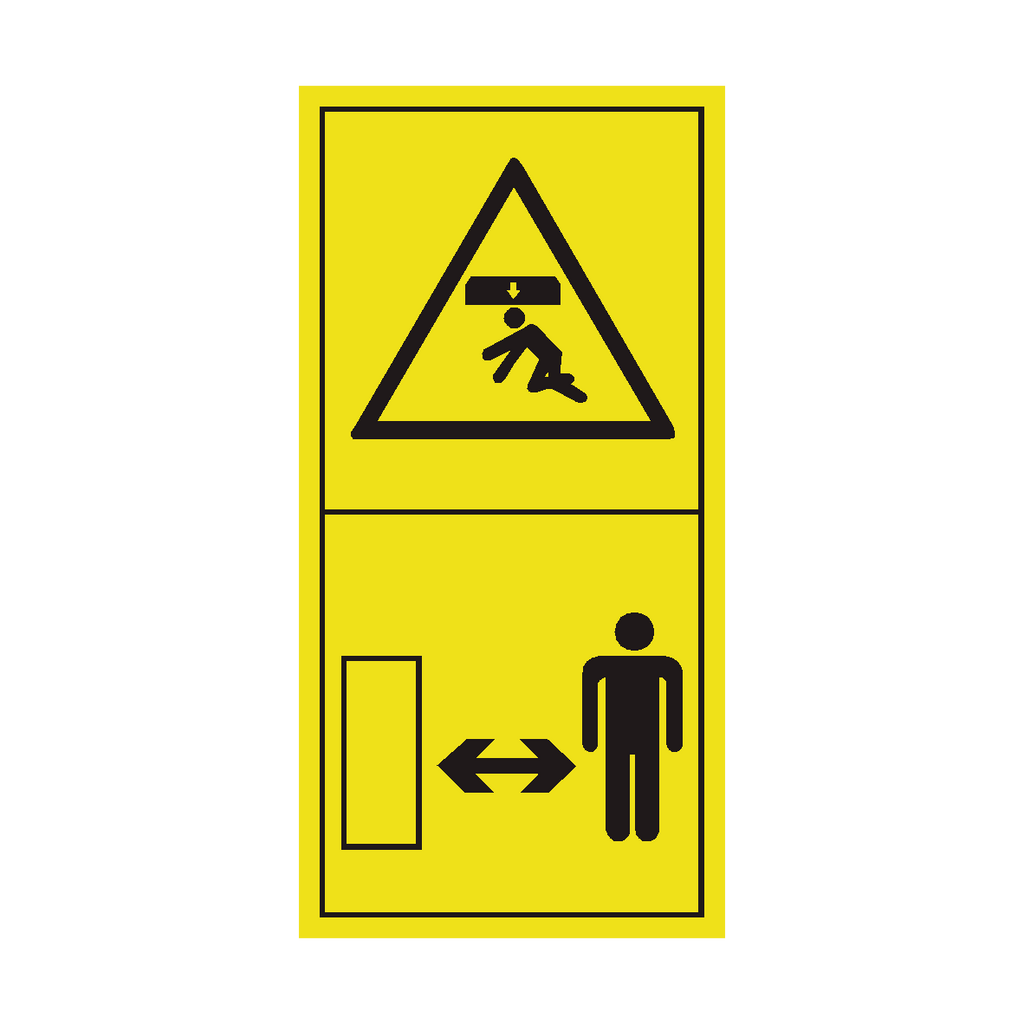 Stay A Safe Distance From The Machine Sticker | Safety-Label.co.uk