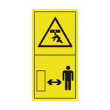 Stay A Safe Distance From The Machine Sticker | Safety-Label.co.uk