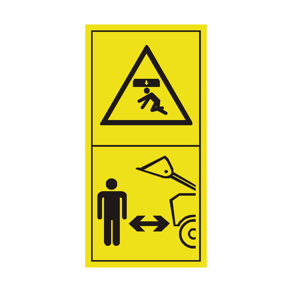 Stay Clear Of Raised Boom and Bucket Sticker | Safety-Label.co.uk