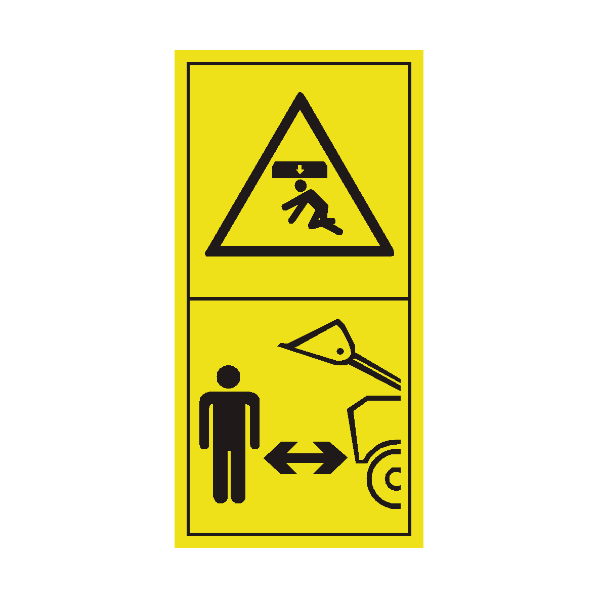 Stay Clear Of Raised Boom and Bucket Sticker