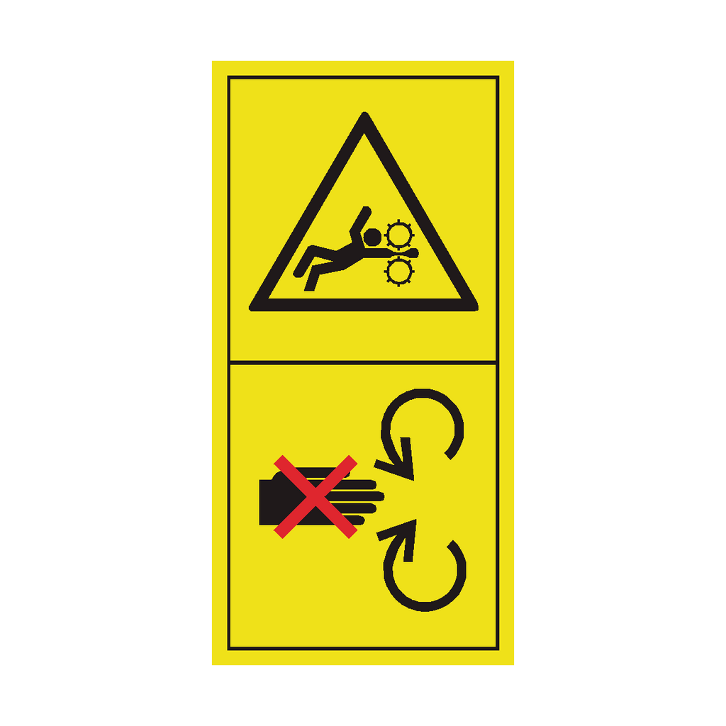 Stay Clear Of Rotating Machine Parts Sticker | Safety-Label.co.uk