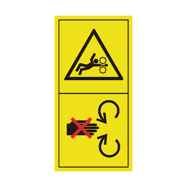 Stay Clear Of Rotating Machine Parts Sticker | Safety-Label.co.uk