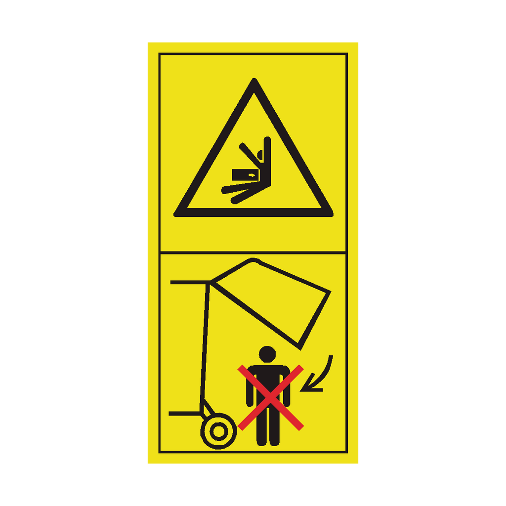 Stay Clear Of Raised Gate Unless Safety Lock Is Applied Sticker | Safety-Label.co.uk