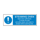 Steaming Oven Mandatory Sign | Safety-Label.co.uk