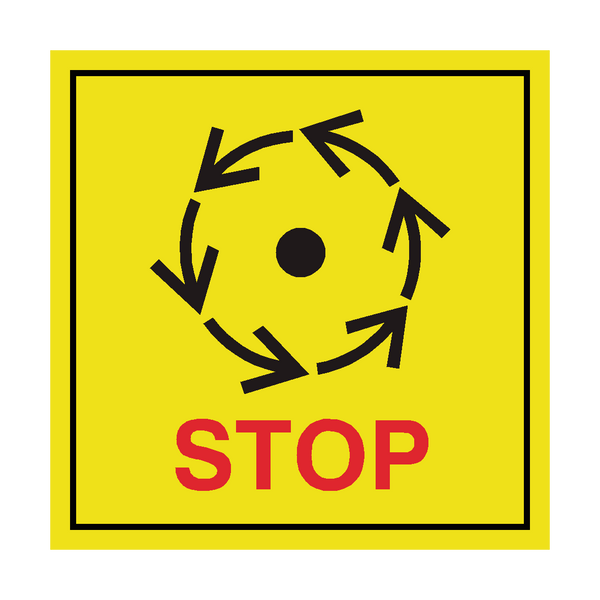Stop Machine & Equipment ISO Label | Safety-Label.co.uk
