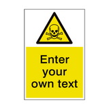 Toxic Material Custom Hazard Sticker | Safety-Label.co.uk