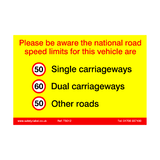 HGV Speed Limit Sticker | Safety-Label.co.uk