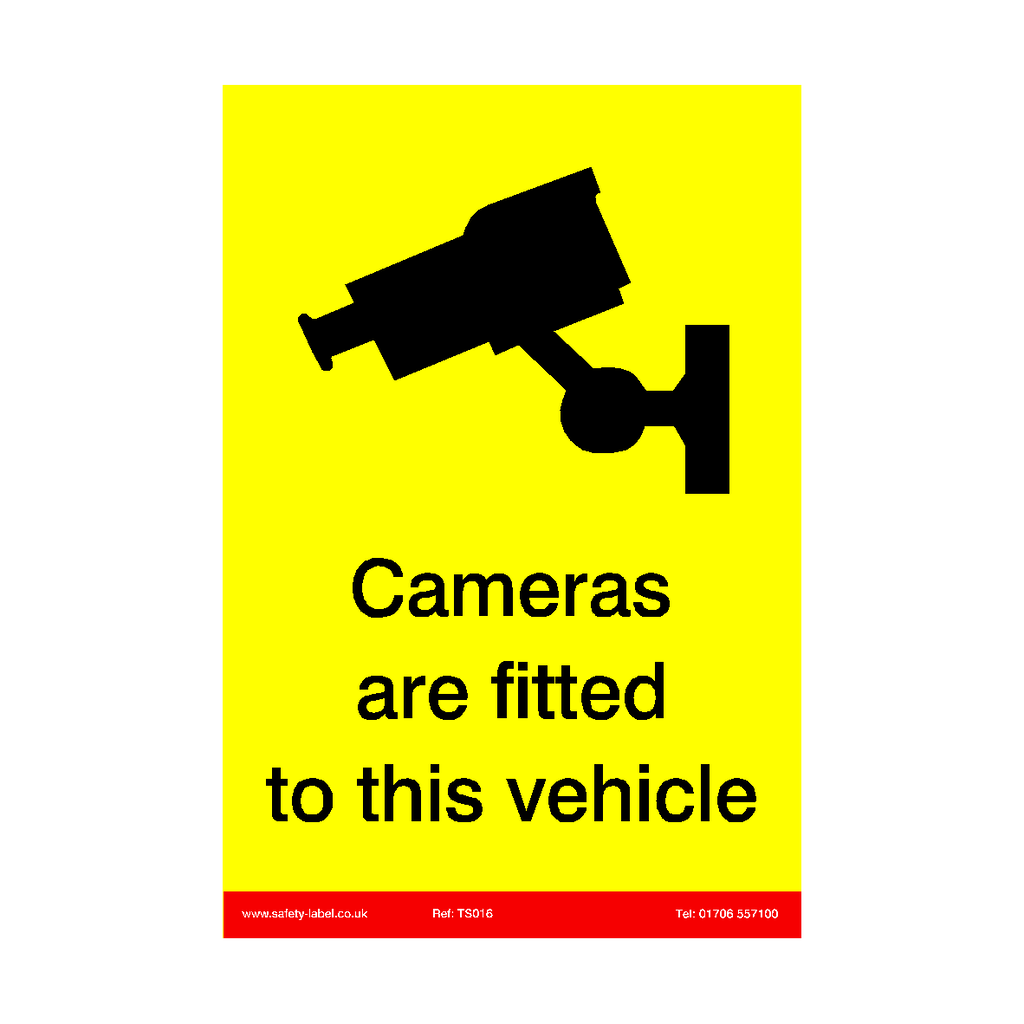 Car Camera Active Sticker Cameras Fitted To This Vehicle Sticker | Safety-Label.co.uk