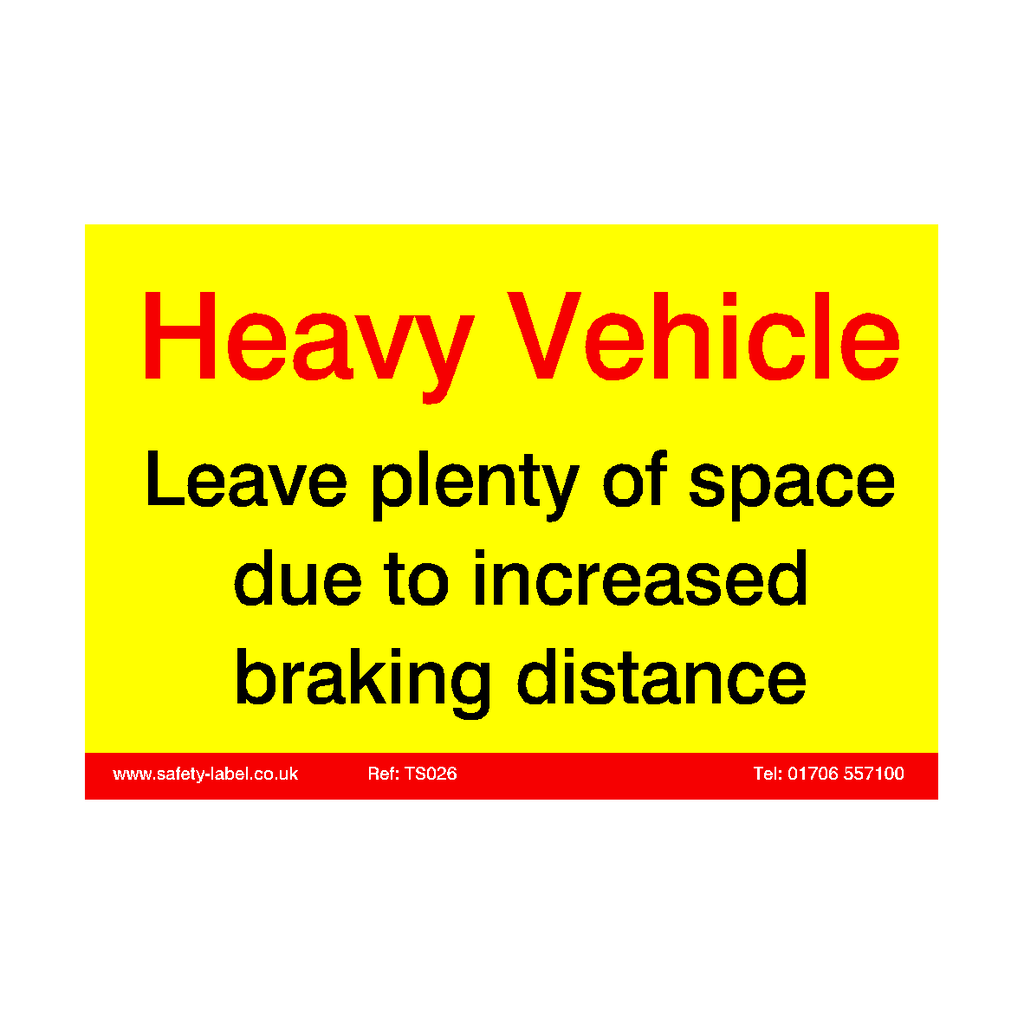 HGV Vehicle Braking Sticker | Safety-Label.co.uk