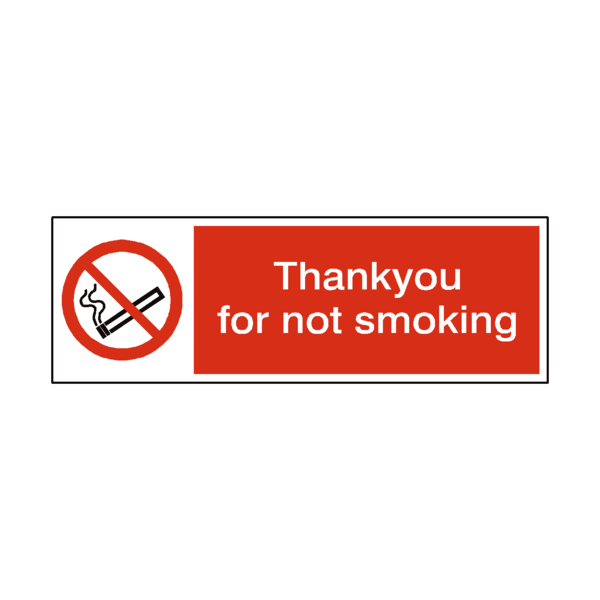No Smoking Thank You Sign | Safety-Label.co.uk