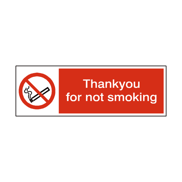 No Smoking Thank You Sticker | Safety-Label.co.uk