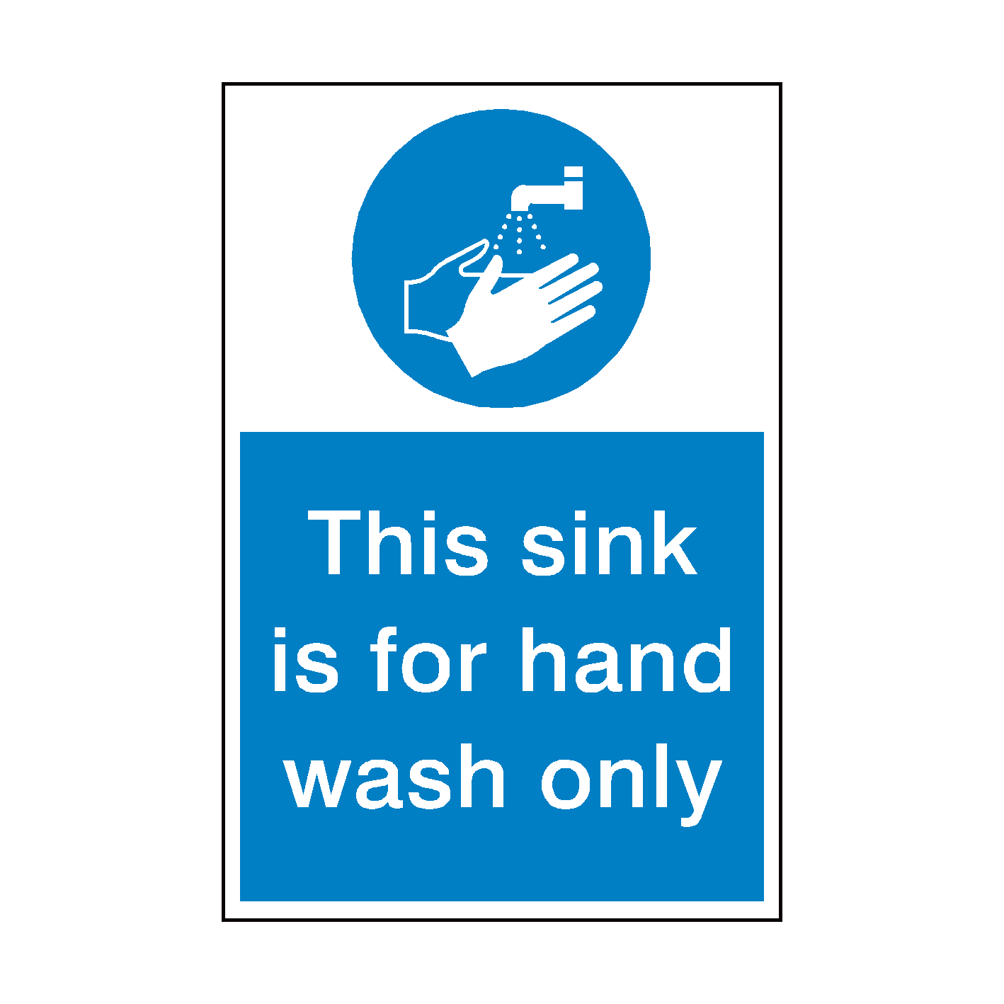 this sink hand wash only sign | safety-label.co.uk