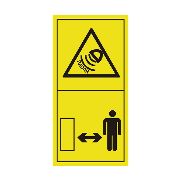 Do Not Look Directly Into Radar Sensor Sticker | Safety-Label.co.uk