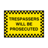 Trespassers Security Sign | Safety-Label.co.uk