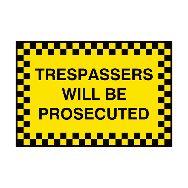 Trespassers Security Sign | Safety-Label.co.uk