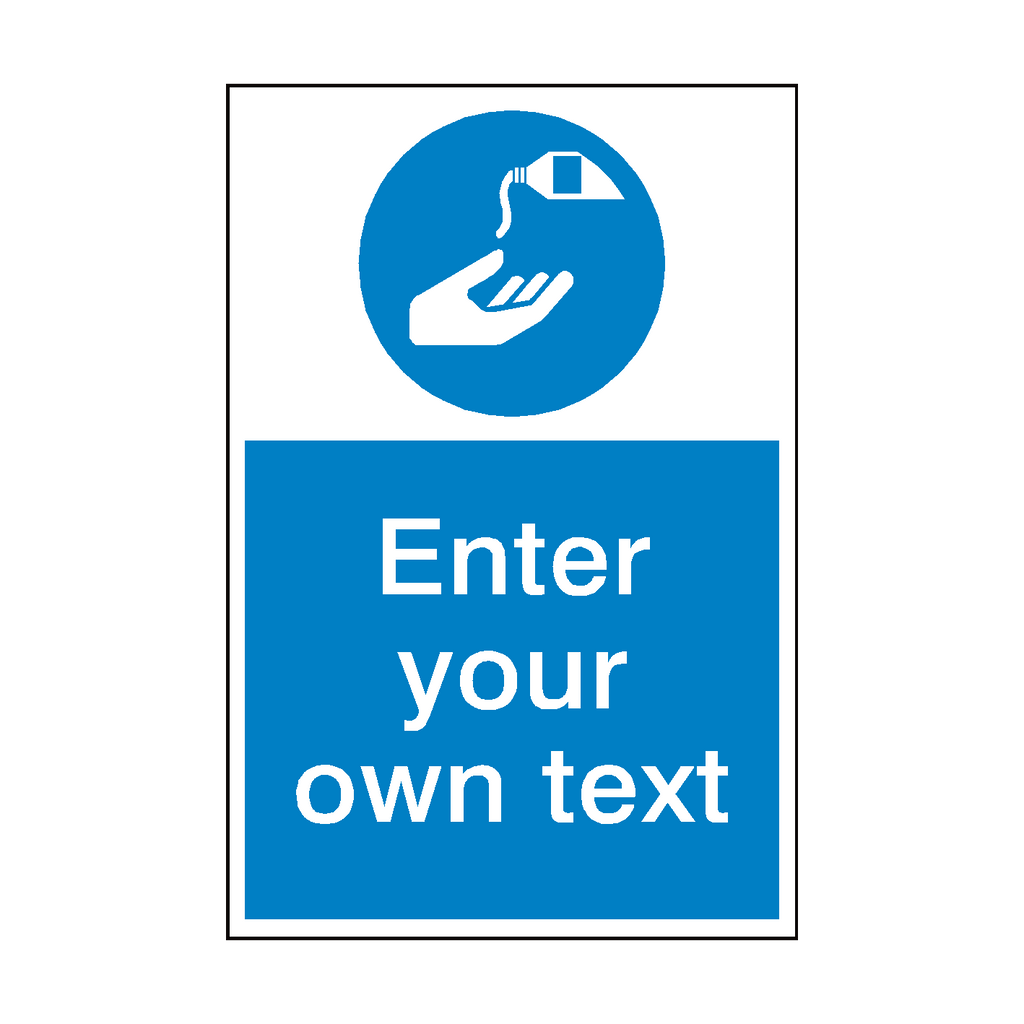 Use Barrier Cream Custom Mandatory Sticker | Safety-Label.co.uk