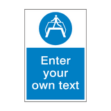 Use Footbridge Custom Mandatory Sticker | Safety-Label.co.uk