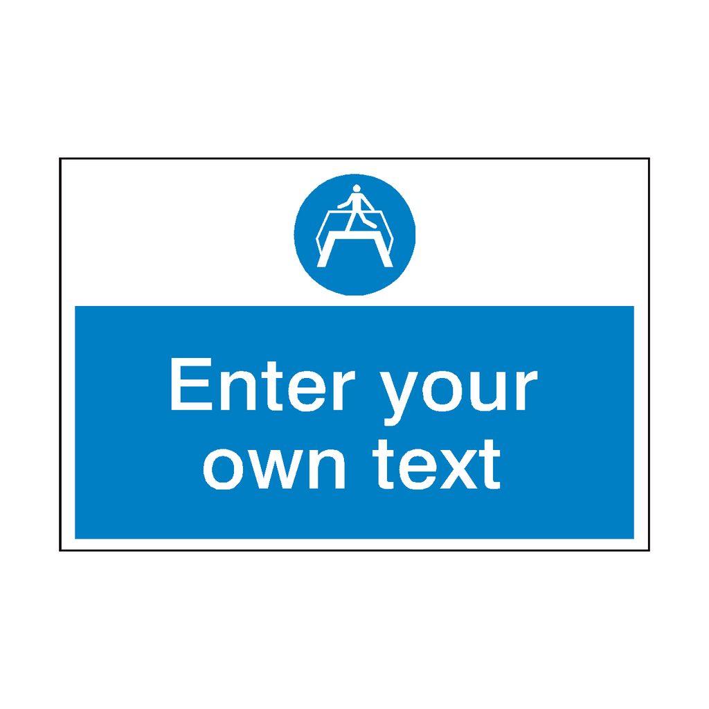 Use Footbridge Custom Safety Sticker | Safety-Label.co.uk